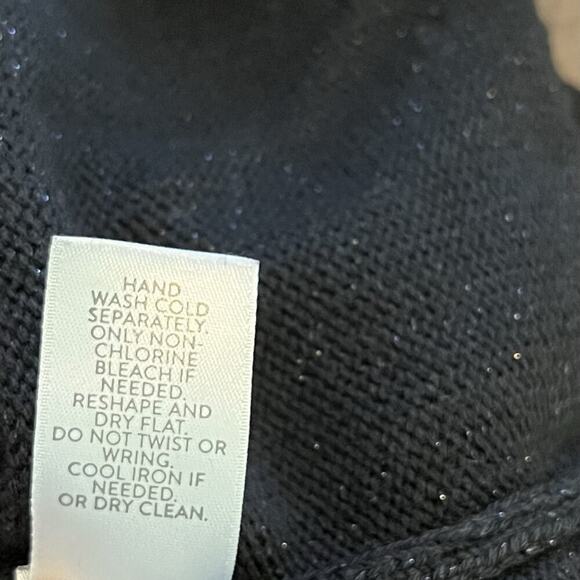 J Jill‎ Nordic Fair Isle Cotton Blend Sweater Size XLP Black Ski Grandmacore - Picture 8 of 8